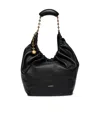 Loewe Squeeze Medium Chain-embellished Gathered Leather Shoulder Bag In Black