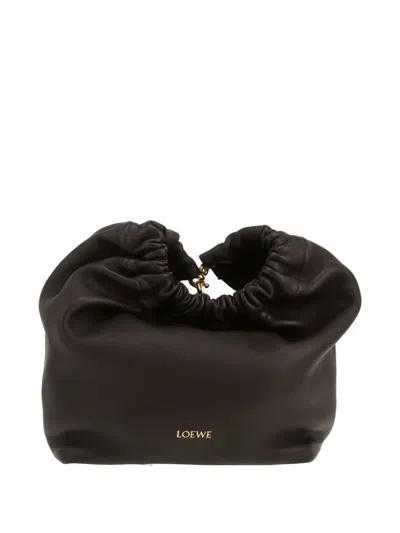 Pre-owned Loewe Squeeze Leather Handbag In Brown