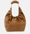 Loewe Medium Leather Squeeze Top-handle Bag In Brown