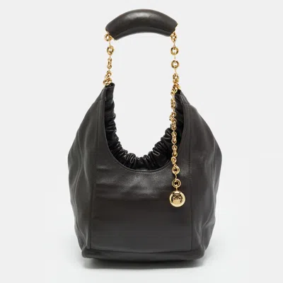 Pre-owned Loewe Squeeze Small Choco Brown Leather Shoulder Bag