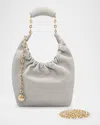 Loewe Squeeze Small Shoulder Bag In Napa Leather In 6579 Shell Grey
