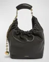 Loewe Squeeze Small Shoulder Bag In Napa Leather In Black