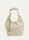 Loewe Squeeze Small Shoulder Bag In Napa Leather In Sea Salt