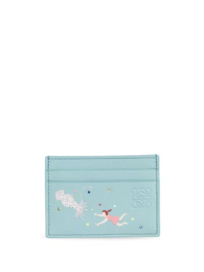 Loewe Squid Cardholder In Blue