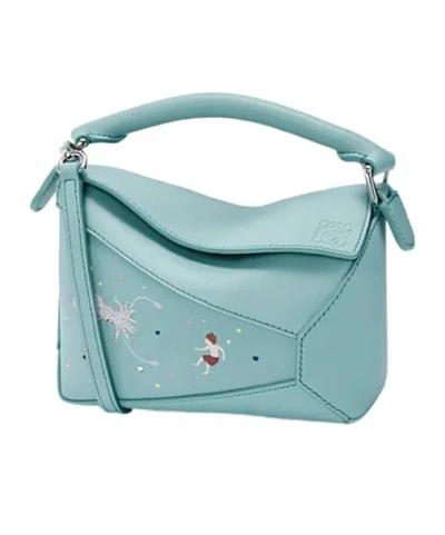Loewe Squid Mini Shoulder Bag In Blue