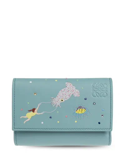 Loewe Squid Wallet In Blue