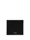 Loewe Bifold Coin Wallet In Textured Classic Calfskin In Black
