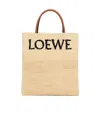 Loewe Standard A4 Raffia Tote Bag In Nude