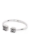 Loewe Sterling Silver Anagram Cuff Bangle In Silver