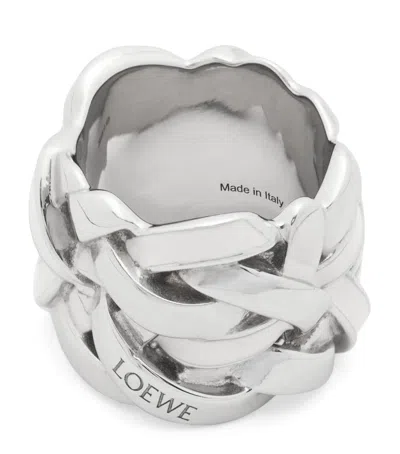 Loewe Sterling Silver And Enamel Nest Ring
