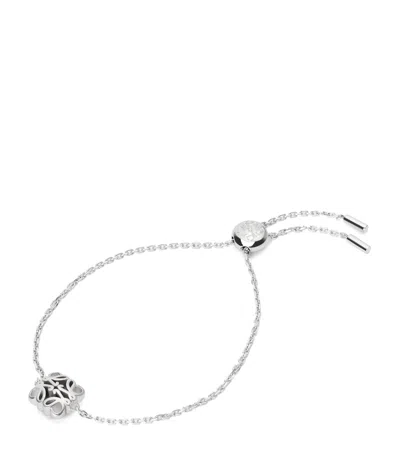 Loewe Sterling Silver Bombé Anagram Bracelet