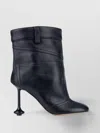 Loewe Stiletto Heel Leather Ankle Boots In Blue