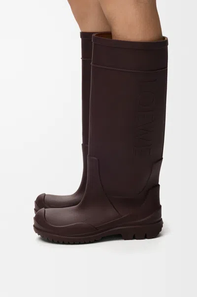 Loewe Storm Boot In Rubber In Brown