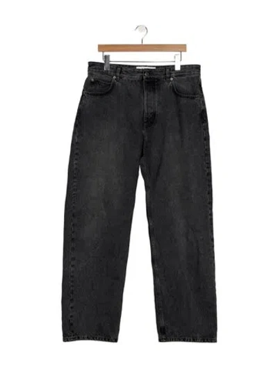 Pre-owned Loewe Straight Leg Denim Jeans In Black