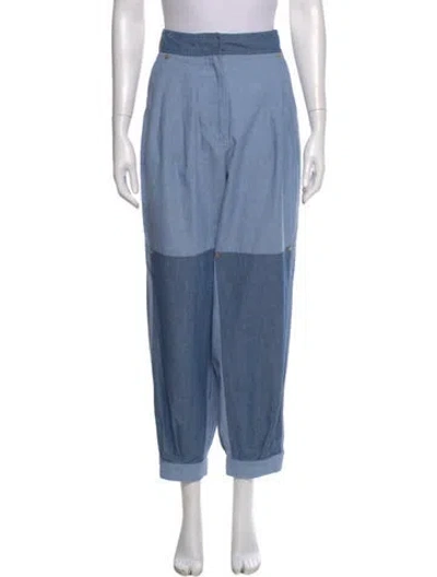 Pre-owned Loewe Straight Leg Pants In Blue