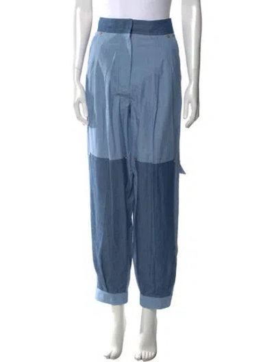 Pre-owned Loewe Straight Leg Pants In Blue
