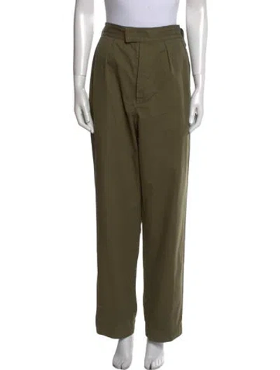Pre-owned Loewe Straight Leg Pants In Green