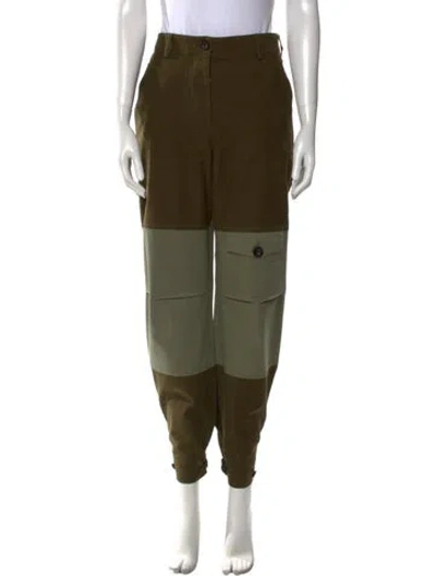 Pre-owned Loewe Straight Leg Pants In Green