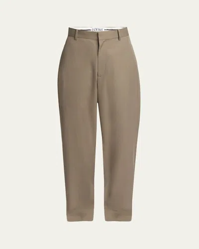 Loewe Straight-leg Suiting Trousers In Neutral