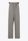 Loewe Tailored Trousers Belt Loops And Button In Gray