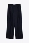 Loewe Pleated Casual Pants In Blue