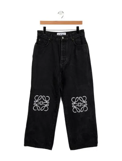 Pre-owned Loewe Straight-leg Jeans In Black
