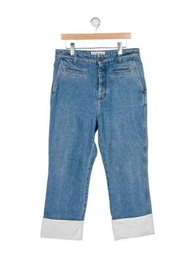 Pre-owned Loewe Straight-leg Jeans In Blue