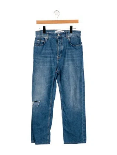 Pre-owned Loewe Straight-leg Jeans In Blue
