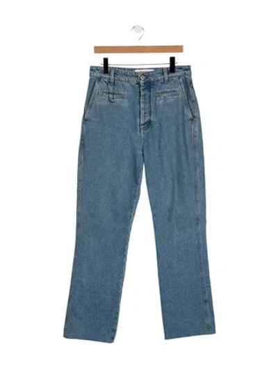 Pre-owned Loewe Straight-leg Jeans In Blue