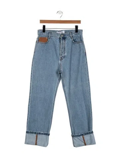 Pre-owned Loewe Straight-leg Jeans In Blue