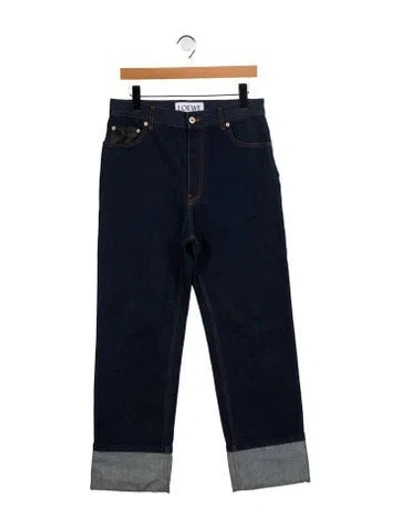 Pre-owned Loewe Straight-leg Jeans In Blue
