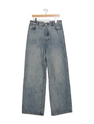 Pre-owned Loewe Straight-leg Jeans In Blue