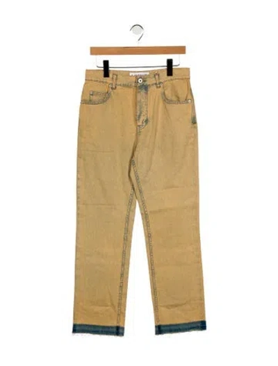 Pre-owned Loewe Straight-leg Jeans In Yellow