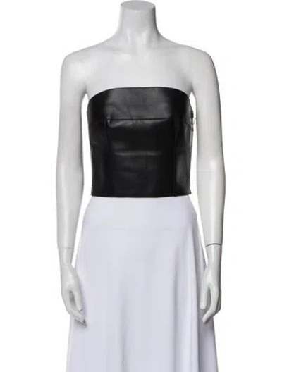 Pre-owned Loewe Strapless Crop Top In Black
