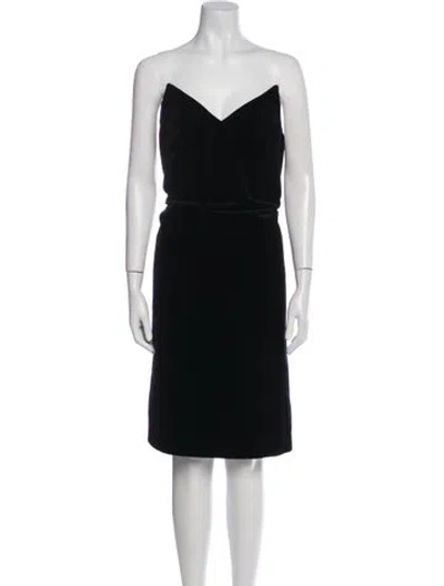 Pre-owned Loewe Strapless Knee-length Dress W/ Tags In Black