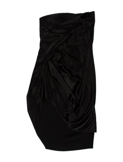 Pre-owned Loewe Strapless Mini Dress In Black