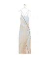 Loewe Strappy Dress In Cotton Blend In Blue/multicolor