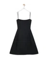 Loewe Strappy Dress In Silk And Wool In Black