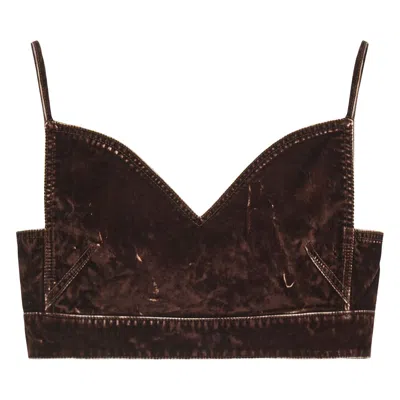 Pre-owned Loewe Strappy Top 'coffee Bean' | Brown | Women's Size 36