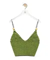 Loewe Strappy Top In Cotton Blend In Green