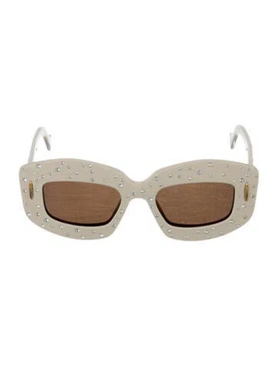 Pre-owned Loewe Strass Square Sunglasses In Neutral