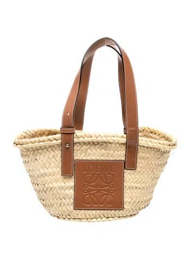 Pre-owned Loewe Straw Basket In Brown