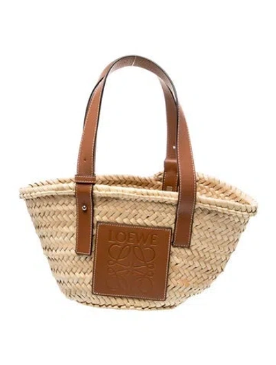 Pre-owned Loewe Straw Basket In Neutral