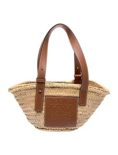 Pre-owned Loewe Straw Basket In Neutral