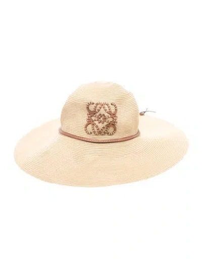 Pre-owned Loewe Straw Hat In Neutrals