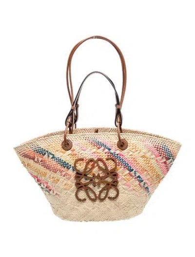 Pre-owned Loewe Straw  Anagram In Yellow