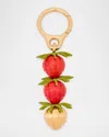 Loewe Strawberry Bag Charm In Acetate And Brass