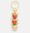 Loewe Strawberry Bag Charm In Acetate And Brass In Gold