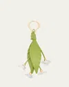 Loewe Strawberry Flower Bag Charm In Calfskin Leather