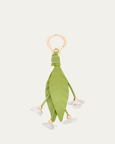 Loewe Strawberry Flower Bag Charm In Calfskin Leather